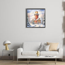 Load image into Gallery viewer, Diamond Painting - Full Round -Christmas winter snowflake lighthouse (30*30CM)