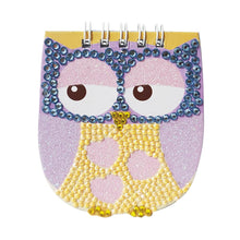 Load image into Gallery viewer, 6pcs 5D Diamond Painting Notebook Set DIY Cartoon Book Children Gift (Owl)