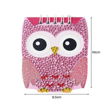 Load image into Gallery viewer, 6pcs 5D Diamond Painting Notebook Set DIY Cartoon Book Children Gift (Owl)