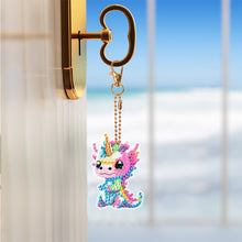 Load image into Gallery viewer, Dinosaur Diamond Art Key Rings Double Sided 6Pcs Keychain Supplies Gift for Kids