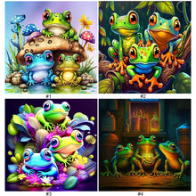 Load image into Gallery viewer, 4pcs Diamond Painting Set - three little frogs (30*30CM)