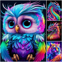 Load image into Gallery viewer, 4pcs Diamond Painting Set - color animals (30*40CM)