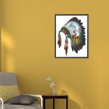 Load image into Gallery viewer, 4pcs Diamond Painting Set - native american headgear (30*40CM)