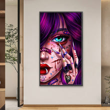 Load image into Gallery viewer, AB Diamond Painting - Full Round -tattoo girl (40*70CM)
