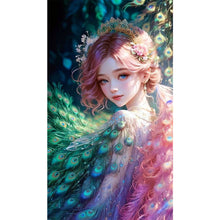 Load image into Gallery viewer, AB Diamond Painting - Full Round -peacock princess (40*70CM)