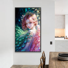 Load image into Gallery viewer, AB Diamond Painting - Full Round -peacock princess (40*70CM)