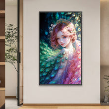 Load image into Gallery viewer, AB Diamond Painting - Full Round -peacock princess (40*70CM)