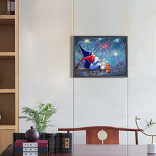 Load image into Gallery viewer, Diamond Painting - Full Round - goblin watching fireworks (40*30CM)