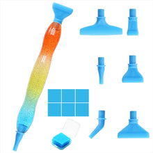 Load image into Gallery viewer, Diamond Stylus Pen Art Dotting Pen Threaded Spotting Pen (Yellow Blue Orange)