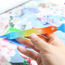 Load image into Gallery viewer, Diamond Stylus Pen Art Dotting Pen Threaded Spotting Pen (Yellow Blue Orange)