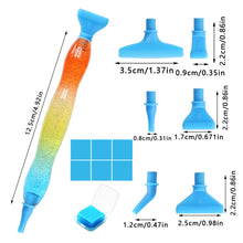 Load image into Gallery viewer, Diamond Stylus Pen Art Dotting Pen Threaded Spotting Pen (Yellow Blue Orange)