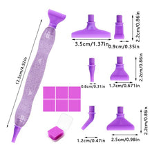Load image into Gallery viewer, Diamond Stylus Pen Art Dotting Pen Threaded Spotting Pen (Purple)