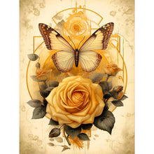 Load image into Gallery viewer, Diamond Painting - Full Round - butterfly and rose (30*40CM)