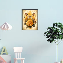 Load image into Gallery viewer, Diamond Painting - Full Round - butterfly and rose (30*40CM)