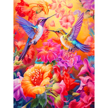 Load image into Gallery viewer, Diamond Painting - Full Round - hummingbird with flowers (30*40CM)