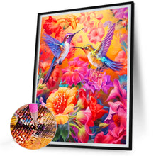 Load image into Gallery viewer, Diamond Painting - Full Round - hummingbird with flowers (30*40CM)