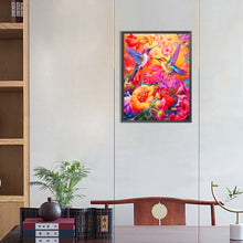 Load image into Gallery viewer, Diamond Painting - Full Round - hummingbird with flowers (30*40CM)