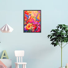 Load image into Gallery viewer, Diamond Painting - Full Round - hummingbird with flowers (30*40CM)