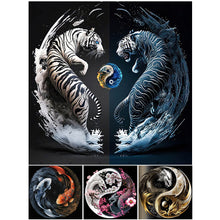 Load image into Gallery viewer, 4pcs Diamond Painting Set - Yin and Yang chart of individual animals (30*30CM)