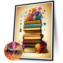 Load image into Gallery viewer, Diamond Painting - Full Round -flowers and books (30*40CM)