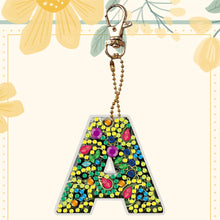 Load image into Gallery viewer, DIY Pocket Mirror Handmade Gem Keychains Letters Lady Bag Pendant (A)