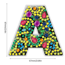 Load image into Gallery viewer, DIY Pocket Mirror Handmade Gem Keychains Letters Lady Bag Pendant (A)