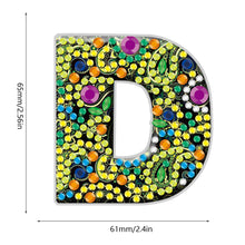 Load image into Gallery viewer, DIY Pocket Mirror Handmade Gem Keychains Letters Lady Bag Pendant (D)