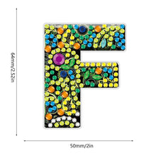 Load image into Gallery viewer, DIY Pocket Mirror Handmade Gem Keychains Letters Lady Bag Pendant (F)