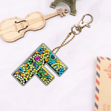 Load image into Gallery viewer, DIY Pocket Mirror Handmade Gem Keychains Letters Lady Bag Pendant (F)