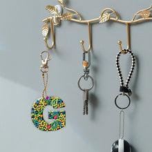 Load image into Gallery viewer, DIY Pocket Mirror Handmade Gem Keychains Letters Lady Bag Pendant (G)