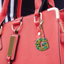 Load image into Gallery viewer, DIY Pocket Mirror Handmade Gem Keychains Letters Lady Bag Pendant (G)