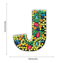 Load image into Gallery viewer, DIY Pocket Mirror Handmade Gem Keychains Letters Lady Bag Pendant (J)