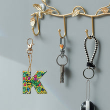 Load image into Gallery viewer, DIY Pocket Mirror Handmade Gem Keychains Letters Lady Bag Pendant (K)