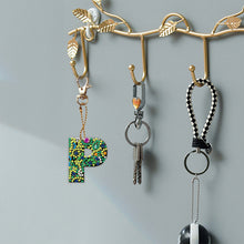 Load image into Gallery viewer, DIY Pocket Mirror Handmade Gem Keychains Letters Lady Bag Pendant (P)