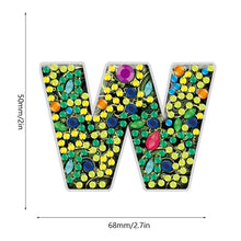 Load image into Gallery viewer, DIY Pocket Mirror Handmade Gem Keychains Letters Lady Bag Pendant (W)