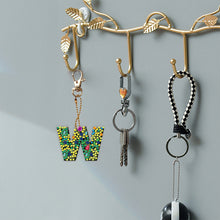 Load image into Gallery viewer, DIY Pocket Mirror Handmade Gem Keychains Letters Lady Bag Pendant (W)