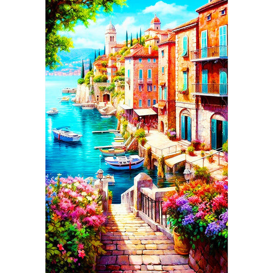 2pcs Diamond Painting Set - Beautiful beach and manor (40*60CM)