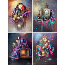 Load image into Gallery viewer, 4pcs Diamond Painting Set - Oil painting interlining clock (30*40CM)