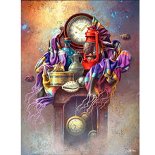 Load image into Gallery viewer, 4pcs Diamond Painting Set - Oil painting interlining clock (30*40CM)