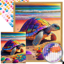 Load image into Gallery viewer, AB Diamond Painting - Full Round -beach turtle (40*50CM)