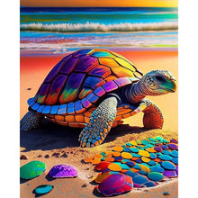 Load image into Gallery viewer, AB Diamond Painting - Full Round -beach turtle (40*50CM)