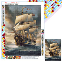 Load image into Gallery viewer, Diamond Painting - Full Square - sailing boat (30*40CM)