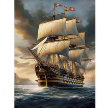 Load image into Gallery viewer, Diamond Painting - Full Square - sailing boat (30*40CM)