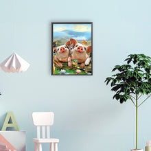 Load image into Gallery viewer, Diamond Painting - Full Round - two little pigs (30*40CM)