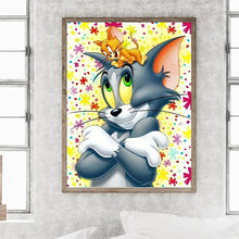 Load image into Gallery viewer, Diamond Painting - Full Round - cat and mouse (30*40CM)