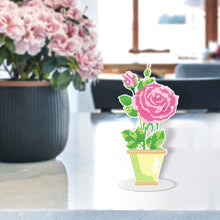 Load image into Gallery viewer, DIY Point Drilling Ornament Handmade Acrylic Mosaic Diamond Art Flower Kids Gift