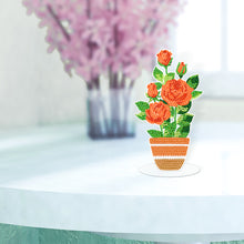 Load image into Gallery viewer, DIY Point Drilling Ornament Handmade Acrylic Mosaic Diamond Art Flower Kids Gift