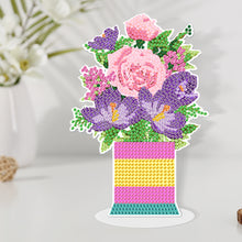 Load image into Gallery viewer, DIY Point Drilling Ornament Handmade Acrylic Mosaic Diamond Art Flower Kids Gift