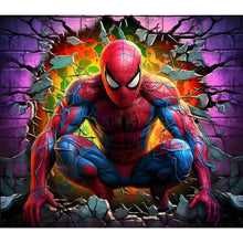 Load image into Gallery viewer, Diamond Painting - Full Round -Spider-Man Breaking Through the Wall (40*35CM)