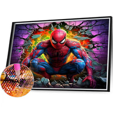 Load image into Gallery viewer, Diamond Painting - Full Round -Spider-Man Breaking Through the Wall (40*35CM)